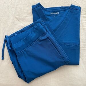 Mandala Scrub Set - Royal Blue